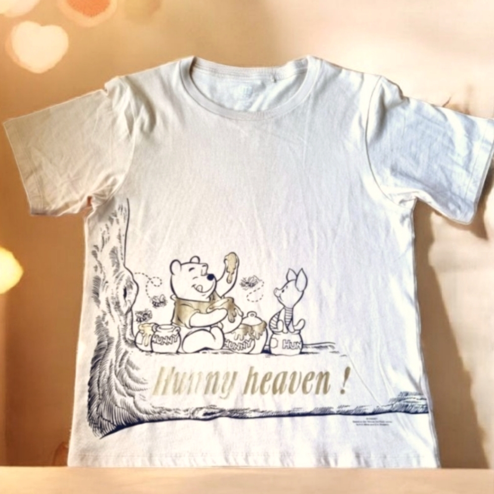 UniQlo Disney Ladies Winnie The Pooh Double Sided Print Cotton T-Shirt